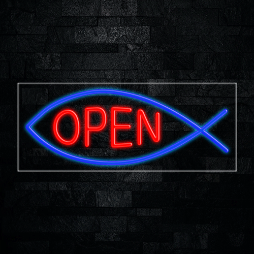 Open LED Flex Neon Sign 30" x 12"