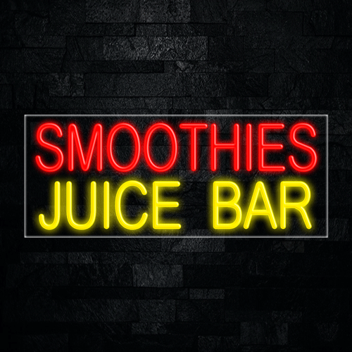 Smoothies Juice Bar LED Flex Neon Sign 30" x 12"