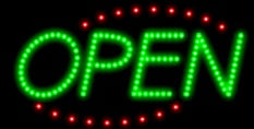 Animated LED OPEN Sign-Deco Style-ASSEMBLED in the U.S.A