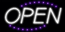 Animated LED OPEN Sign-Deco Style-ASSEMBLED in the U.S.A