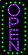 Animated LED OPEN Sign-Vertical Style - ASSEMBLED in the U.S.A