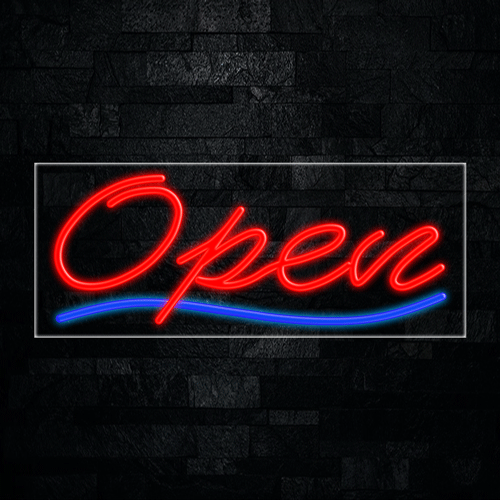 Open LED Flex Neon Sign 30" x 12"