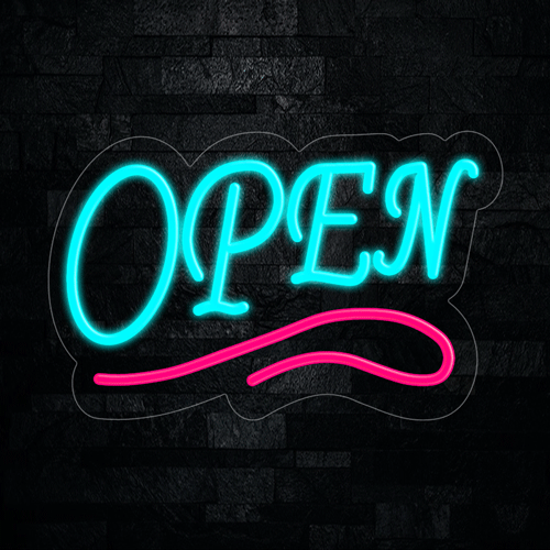 Open LED Flex Neon Sign 22" x 14"