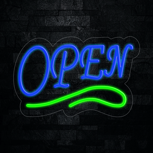 Open LED Flex Neon Sign 22" x 14"