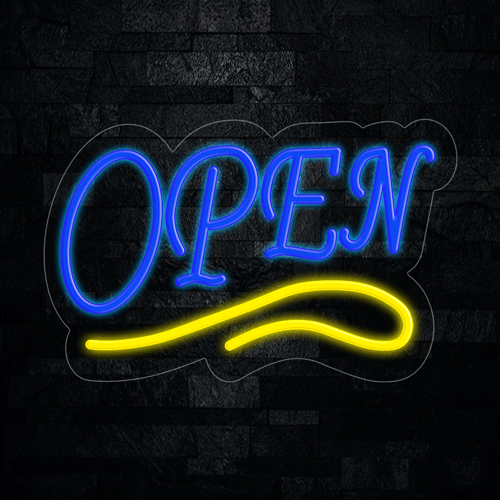 Open LED Flex Neon Sign 22" x 14"