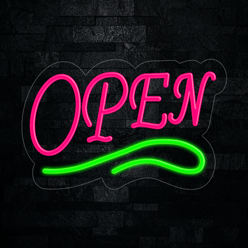 Open LED Flex Neon Sign 22" x 14"