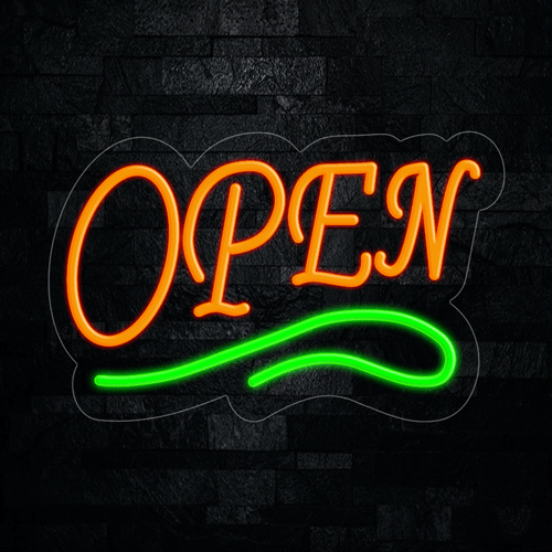 Open LED Flex Neon Sign 22" x 14"