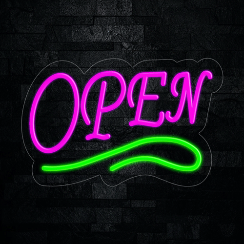 Open LED Flex Neon Sign 22" x 14"