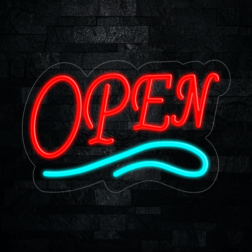 Open LED Flex Neon Sign 22" x 14"