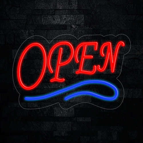 Open LED Flex Neon Sign 22" x 14"