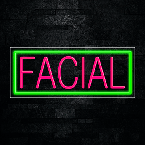 Facial LED Flex Neon Sign 30" x 12"