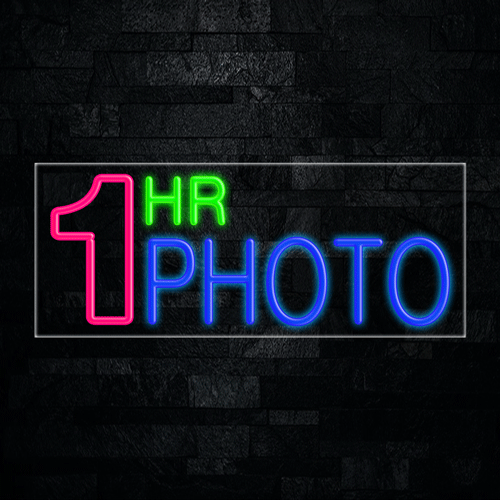1 Hr Photo LED Flex Neon Sign 30" x 12"