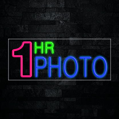 1 Hr Photo LED Flex Neon Sign 30" x 12"
