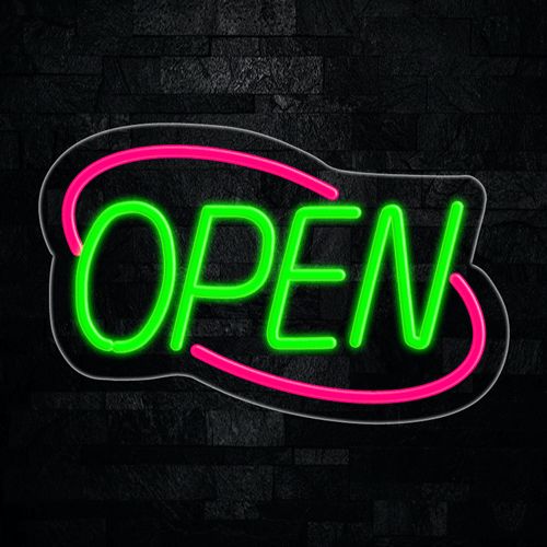 Open LED Flex Neon Sign 22" x 14"