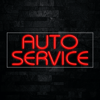 Auto Service LED Flex Neon Sign 30" x 12"