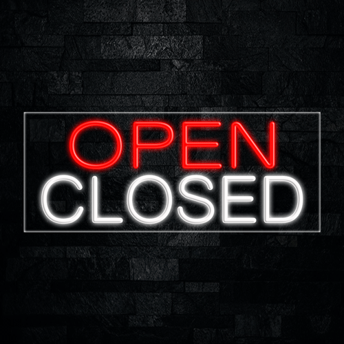Open Closed LED Flex Neon Sign 30" x 12"