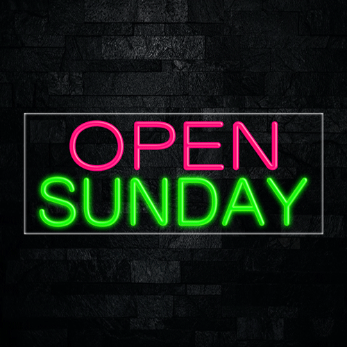 Open Sunday LED Flex Neon Sign 30" x 12"