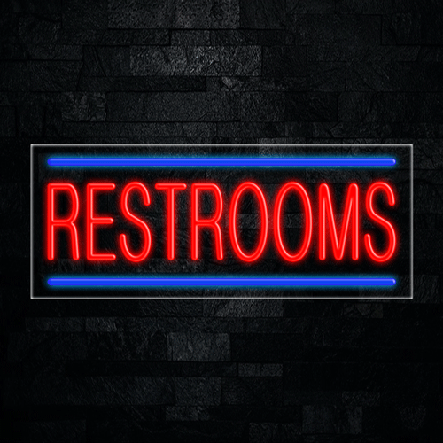 Restrooms LED Flex Neon Sign 30" x 12"