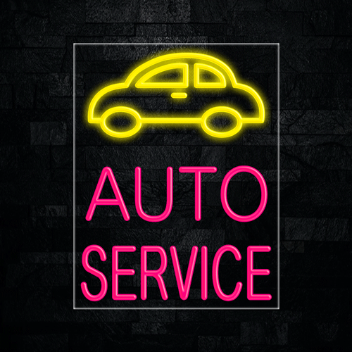 Auto Service LED Flex Neon Sign 22" x 28"
