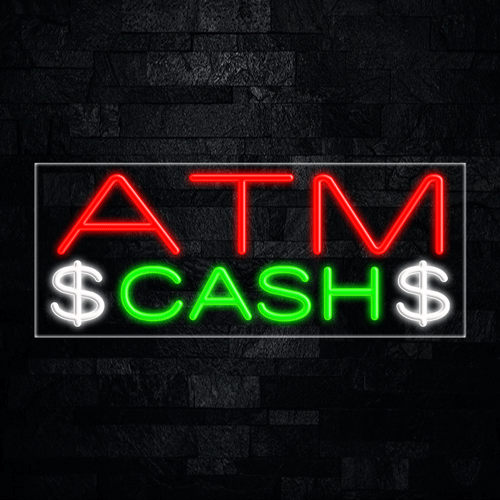 Atm Cash LED Flex Neon Sign 30" x 12"