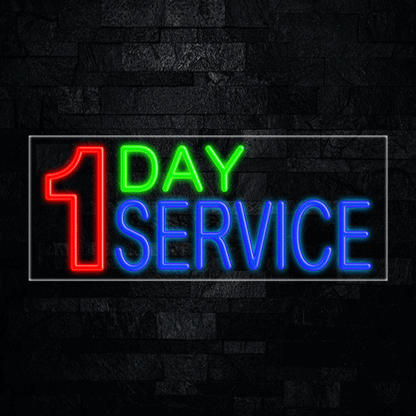 1 Day Service LED Flex Neon Sign 30" x 12"