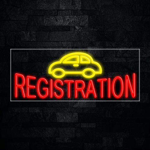 Registration LED Flex Sign 33"x 18"