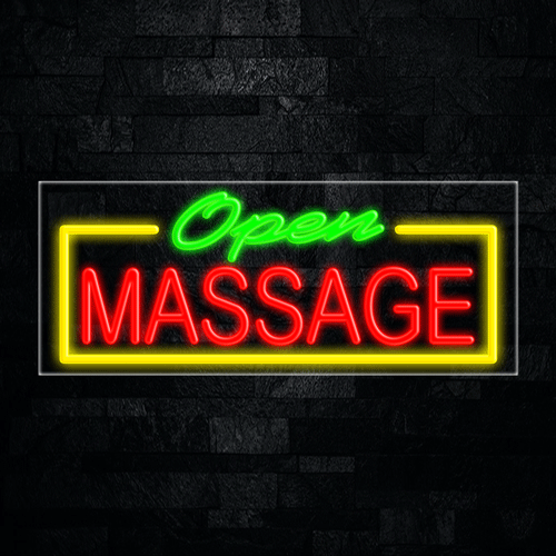 Open Massage LED Flex Neon Sign 30" x 12"