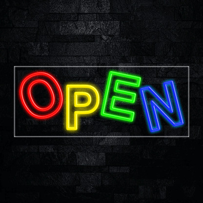 Open LED Flex Neon Sign 30" x 12"