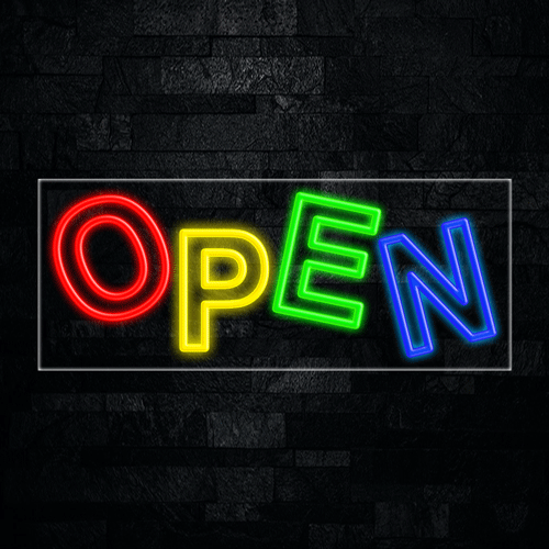 Open LED Flex Neon Sign 30" x 12"