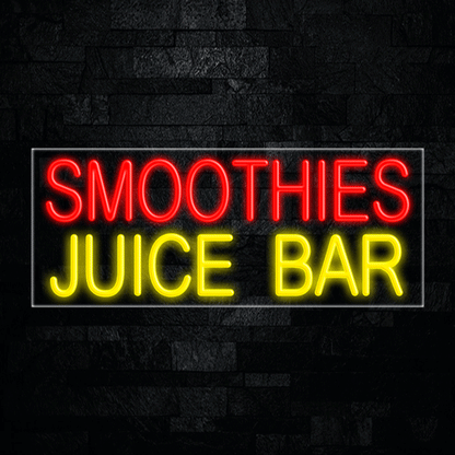 Smoothies Juice Bar LED Flex Neon Sign 30" x 12"