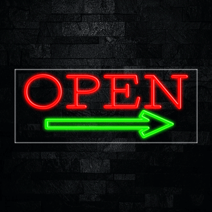 Open LED Flex Neon Sign 30" x 12"