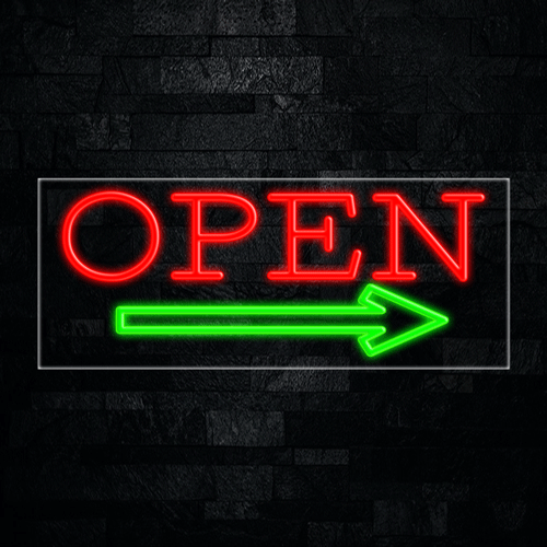 Open LED Flex Neon Sign 30" x 12"