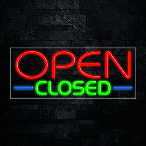 Open Closed LED Flex Neon Sign 30" x 12"