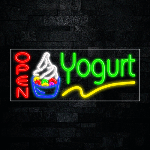 Open Yogurt LED Flex Neon Sign 30" x 12"