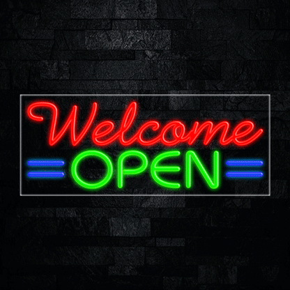 Open Welcom LED Flex Neon Sign 30" x 12"