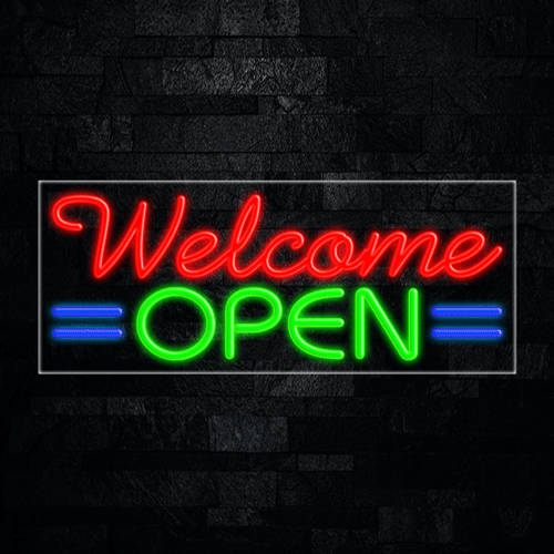 Open Welcom LED Flex Neon Sign 30" x 12"