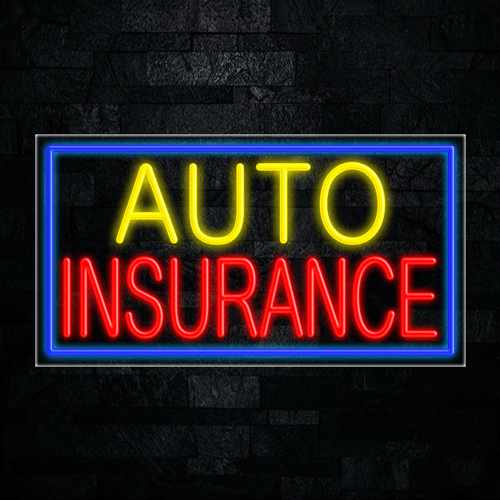 Auto Insurance LED Flex Neon Sign 33" x 18"