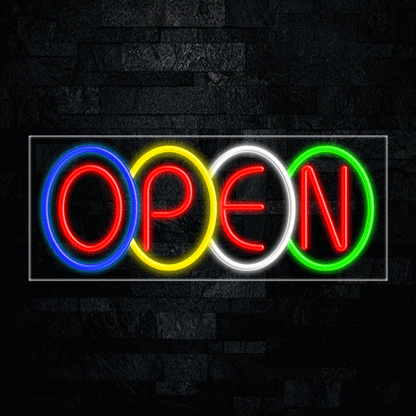 Open LED Flex Neon Sign 30" x 12"