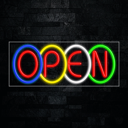 Open LED Flex Neon Sign 30" x 12"