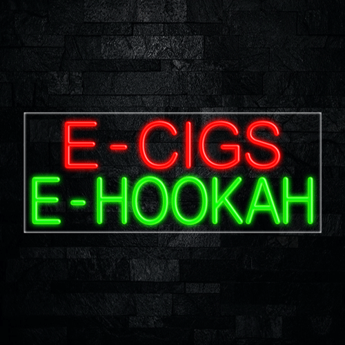E-cigs E-hookah LED Flex Neon Sign 30" x 12"