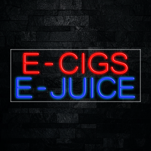 E-cigs E-juice LED Flex Neon Sign 30" x 12"