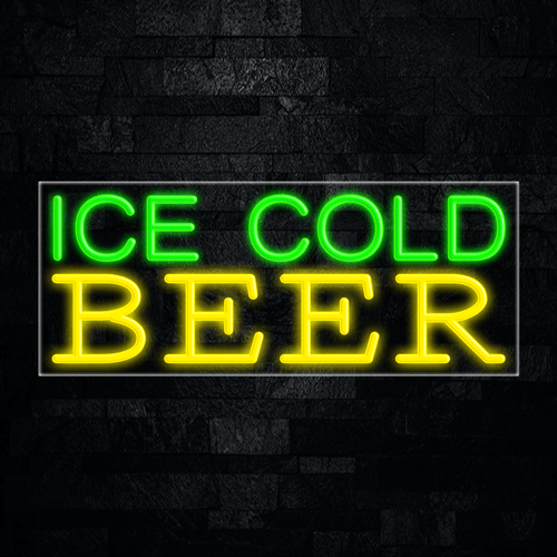 Ice Cold Beer LED Flex Neon Sign 30" x 12"