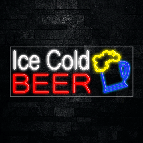 Ice Cold Beer LED Flex Neon Sign 30" x 12"