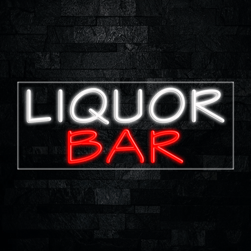 Liquor Bar LED Flex Neon Sign 30" x 12"