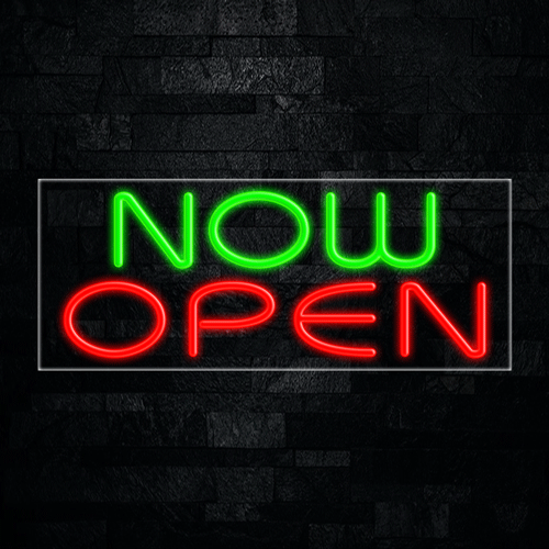 Now Open LED Flex Neon Sign 30" x 12"