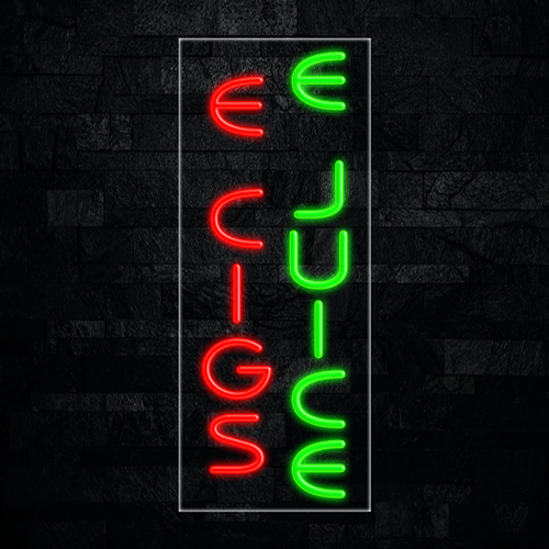 E-cigs E-juice LED Flex Neon Sign 12" x 30"