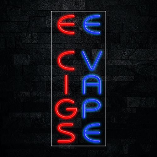 E-cigs E-vape LED Flex Neon Sign 12" x 30"