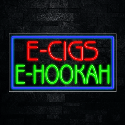 E-cigs E-hookah LED Flex Neon Sign 33" x 18"