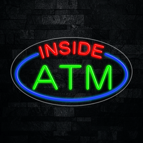 Atm Inside LED Flex Neon Sign 28" x 16"