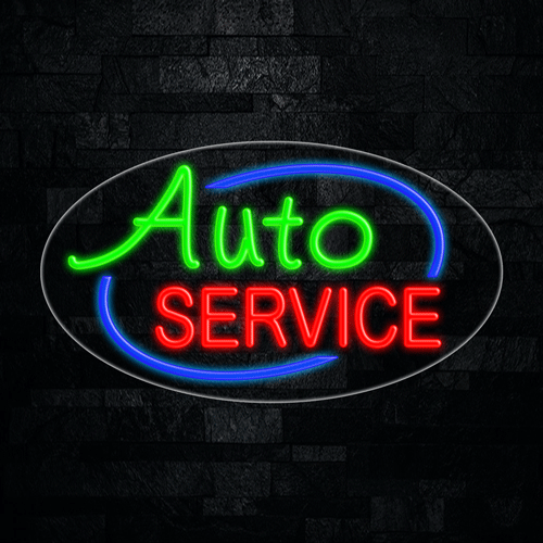 Auto Servie LED Flex Neon Sign 28" x 16"